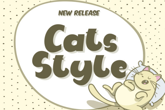 Cats Style: A Cute and Chunky Display Font for Creative Projects