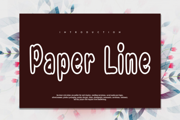 Paper Line: A Joyful Display Font for Creative Designs