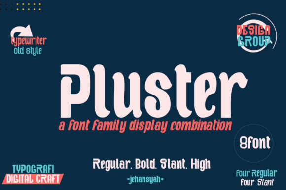Pluster: A Bold and Authentic Display Font for Modern Creativity