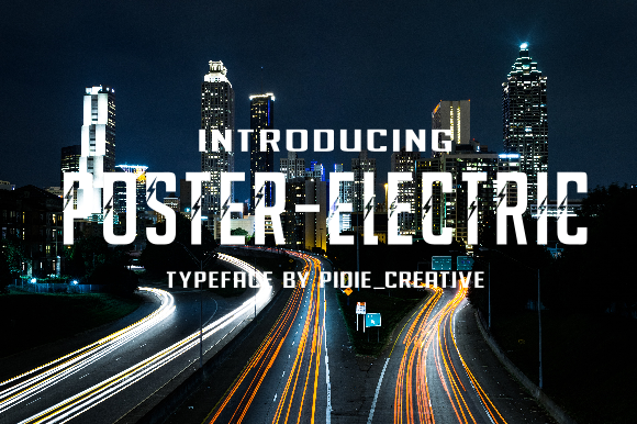 Poster-Electric: A Unique Display Font for Modern Branding and Creative Projects