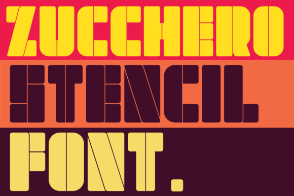 Zucchero Stencil: A Bold Display Font for Urban Design